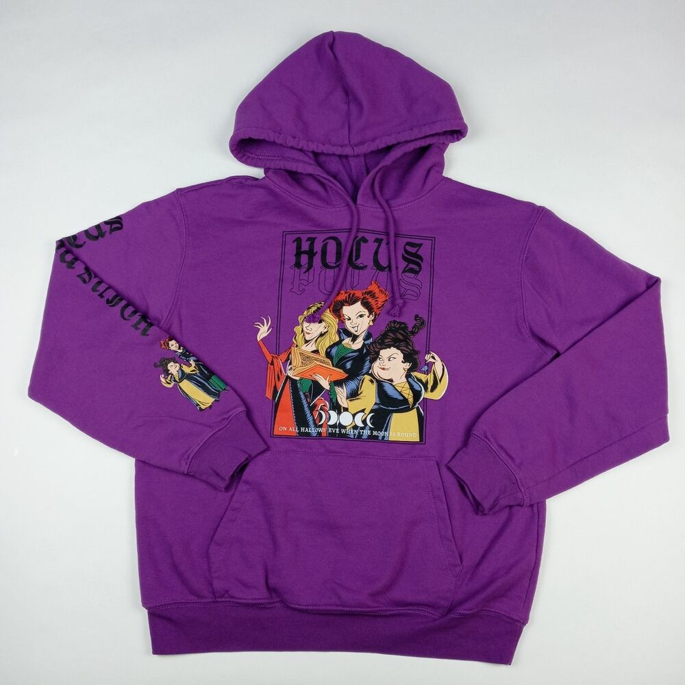 DISNEY Hocus Pocus Hoodie Sweatshirt Sweater Women's Size 7-9 Medium Pullover